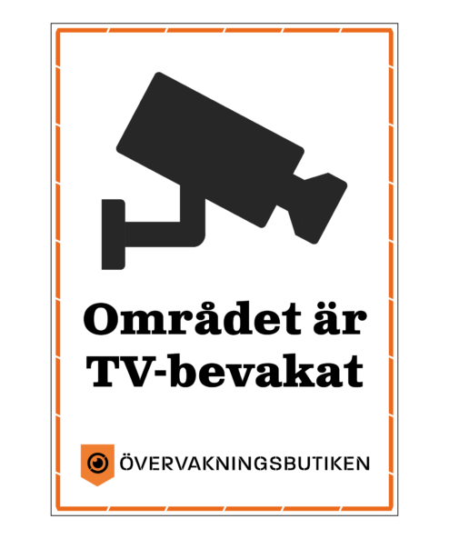 Övervakningsdekal självhäftande i A5-format