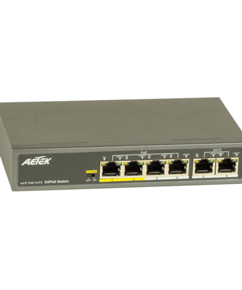AETEK C11-042-30-065 PoE-switch 4 portar