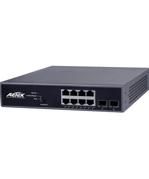 AETEK C50-082-30-130 PoE-switch, 8 portar managed