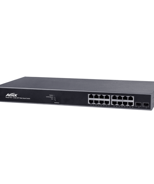 AETEK C50-162-30-250 PoE-switch, 16 portar managed
