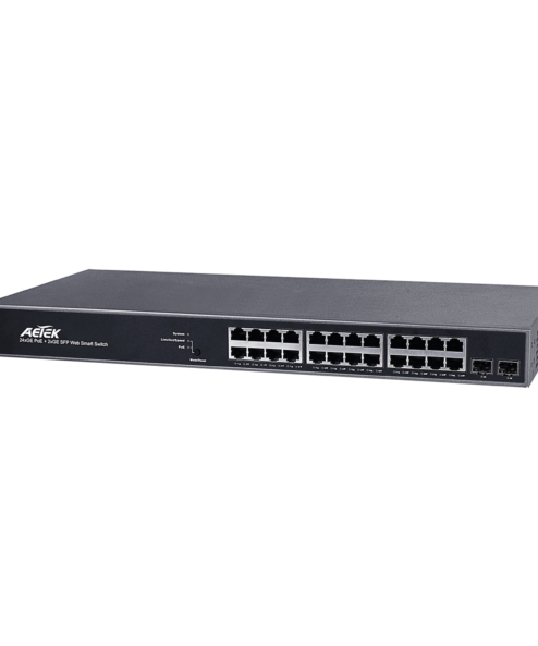 AETEK C50-242-30-370 PoE-switch, 24 portar managed