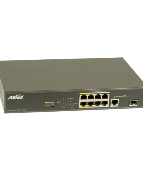 AETEK C11-082-31-120 PoE-switch med 8 portar och gigabit